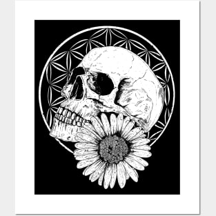 Macabre Goth Skull Posters and Art